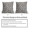 thumbnail image 4 of Leopard Pillow Covers 20x20 Inch Black and White Cheetah Animal Print Decorative Case Linen Square Cushion for Home Sofa Couch Bedroom Livingroom Patio (Pack of 2), 4 of 6