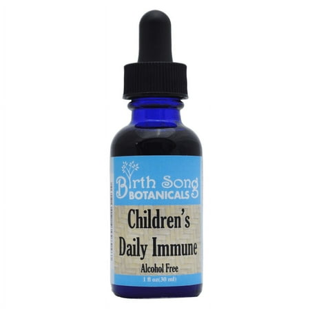 Birth Song Botanicals Children's Organic Daily Immune Herbal Tincture Herbal Astragalus Supplement 1oz Bottle