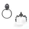 thumbnail image 2 of Juego de soporte de toallas para rollo de inodoro negro, soporte de rollo de inodoro de hierro Afortunado Sencillez, 2 of 4