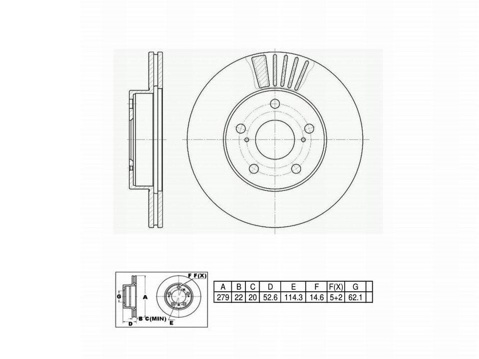 Winstop Brake Rotor, Front WS231608, Toyota Previa 1997-1991