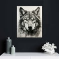 thumbnail image 4 of Nawypu  Sylvie Wolf Black and White Portrait Framed Canvas Wall Art, 4 of 4