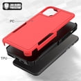 thumbnail image 2 of Allytechgroup Compatible for Apple iPhone 13 Pro Max, Rugged Shockproof Military Grade Protection Dual Layers Hard PC TPU Phone Case for iPhone 13 Pro Max, Red, 2 of 4