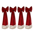 thumbnail image 2 of Dserhfy Christmas Velvet Chair Sashes, 11.8" x 29.5" Burgundy Chair Bows Tie Back for Christmas Banquet Wedding Birthday Party Dining Room Decoration, 2 of 8