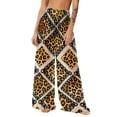 thumbnail image 2 of Pincandy Women See Through Sheer Mesh Pants Beach Swimsuit Bikini Bottom Cover up Party Club Elastic High Waist Wide Leg Pants, 2 of 7