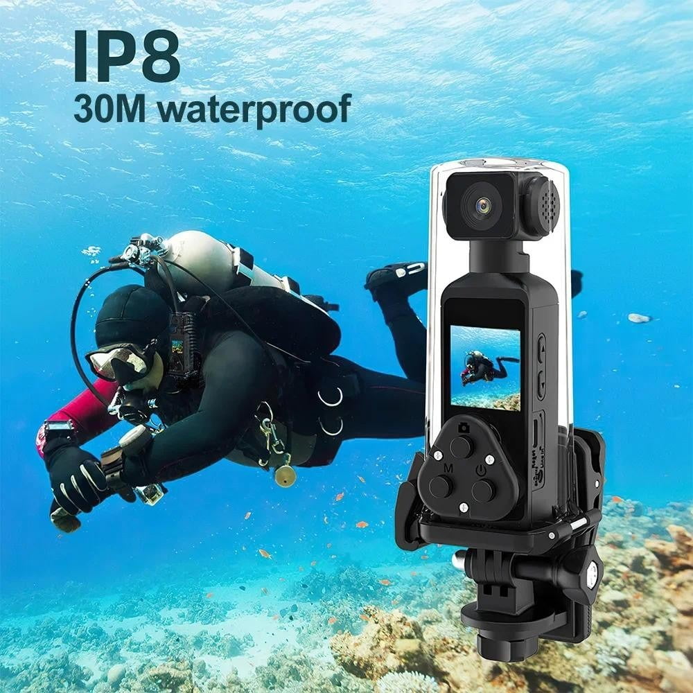 Handheld Gimbal WIFI Camera 4K Sport Action Camera Loop Recording Wearable Lens 270 Degree Rotation Recorder