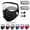 B, variant on Reusable Carbon Filter Dust Mask with Eye Protection Goggles and Washable Face Covering for Cycling