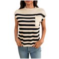 thumbnail image 1 of Tops de Color Sólido para Mujeres, Camiseta de Manga Corta de Cuello Redondo Casual para la Primavera, el Verano, la Fiesta Y el Uso Diario, 1 of 7