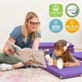 thumbnail image 6 of ECR4Kids SoftZone Rainbow Rest Time Mat with Name Tag, Sleeping Pad, Purple, 5-Piece, 6 of 9
