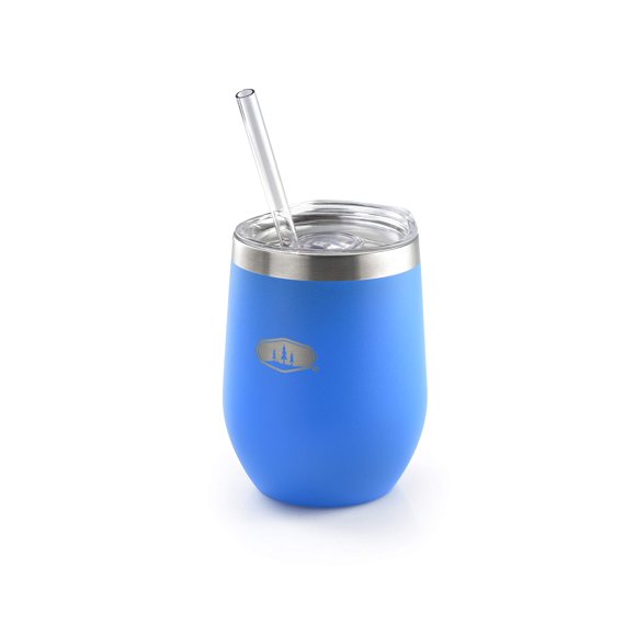 Vaso Inoxidable Gsi Outdoors Glacier | Vaso Ligero De Doble Pared Con Aislamiento Al Vacío Y Pajita Para Cócteles De Barbacoa Para Acampar