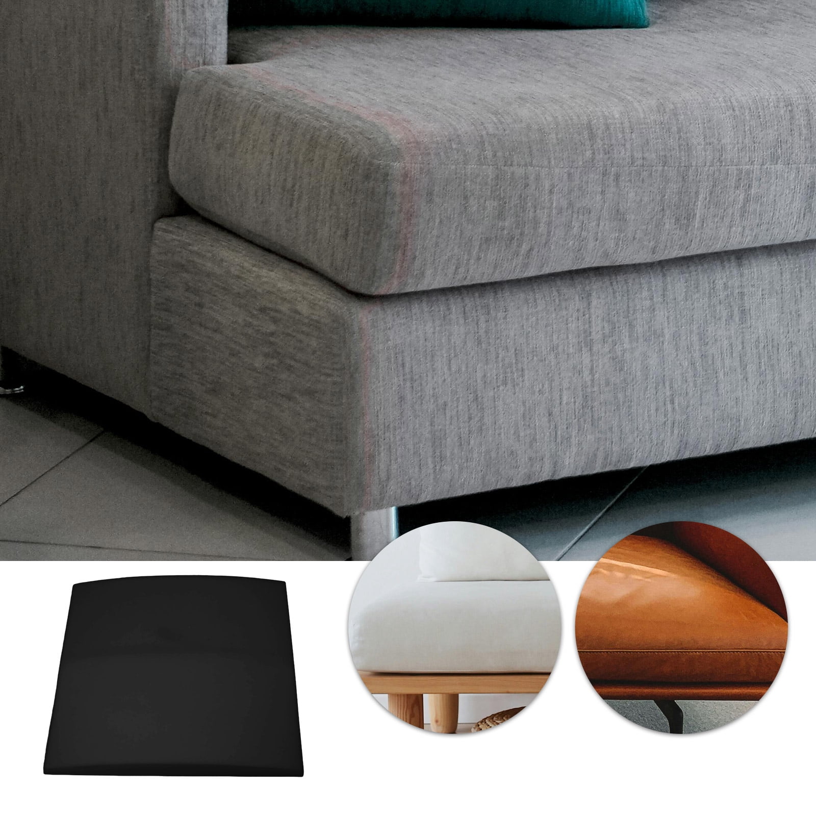 DEEPCRAFF High Density Firm Black Sofa Support Cushion Insert for Sagging Couch Restoration and Comfort Enhancement