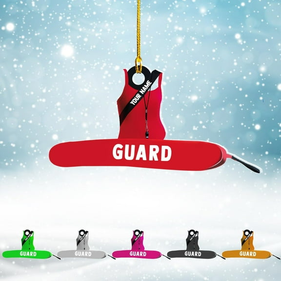 Personalized Lifeguard Ornament, Lifeguard Gift Christmas 2025 Life Guard Ornament Lifesaver Ornament, Lifeguard Gift Ideas for Women Girl Kids, Officially Licensed Hot Lifeguard (Style 10) - 3514