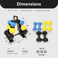 thumbnail image 2 of BalanceFrom Fitness 5, 8, and 12 Lb Neoprene Coated Dumbbell Set with Stand, 2 of 12