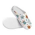 thumbnail image 3 of Rateoe Various Turtle Print Women's Men's Cotton Knit Slippers Lightweight Memory Foam Indoor House Shoes with Anti-Skid Sole-44/45, 3 of 7