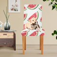 thumbnail image 4 of Yayeee 4 Pack Dining Chair Covers Stretch Parson Chairs Slipcovers Seat Protector, White Watermelon, 4 of 6