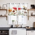 thumbnail image 2 of Mushrooms Kitchen Curtains Window Panels, Spring Floral Farmhouse Botanical Watercolor Insulated Window Treatment Curtain, Grommet Curtains for Bedroom/Living Room/Bathroom, 2 Piece 27.5"Wx39"L, 2 of 8