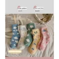 thumbnail image 2 of 5 Pairs Women's Plush Mid-Calf Socks - Heart & Flower Print Fuzzy Winter Socks for Home, Soft Cozy Knit Sleepwear Accessories, 2 of 8