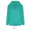 thumbnail image 6 of Hoodies For Women Sevevn Women's Oversized Sweatshirts Long Sleeve Button Fashion Trendy Sweatshirt Jackets Hooded Cute Comfy Clothes Oversized Hoodies For Women Women Hoodies Hoodies For Women, 6 of 8