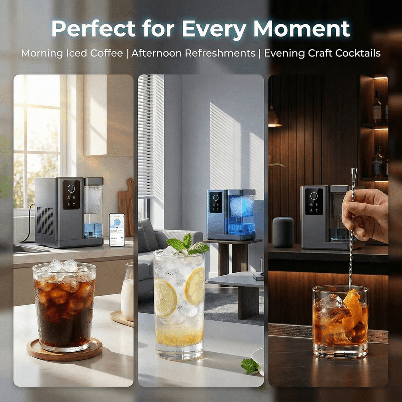 Smart Nugget Ice Maker with App & Voice Control, 40 lbs/24H Pebble Ice Machine, Self-Cleaning, 3L Water Tank, Soft Chewable Ice for Home, Kitchen, and Parties