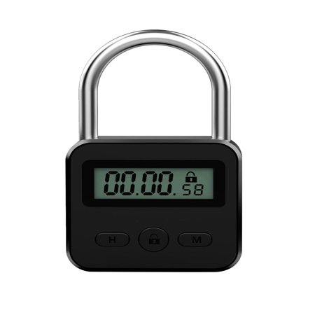 

XMNZMH Metal Timer Lock 99 Hours Max Electronic Electronic Time Heavy Duty LCD Display(Black)