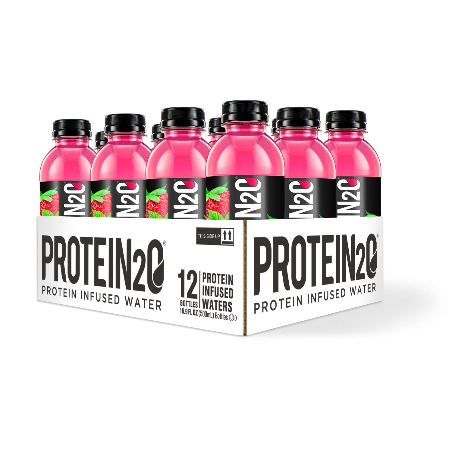 Protein2o +Electrolytes, 15g Whey Protein Infused Water, Mixed Berry, 16.9  fl oz Bottle (Pack of 12) 