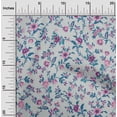 thumbnail image 2 of oneOone Polyester Spandex Gris Clair Tissu Jacobée Robe Florale Tissu Tissu Imprimé par la Cour 56 Pouces de Large, 2 of 4