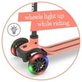 thumbnail image 4 of Chillafish Scotti Glow 3-Wheel Lean-to-steer Scooter with Light-up Wheels, Twintip Antislip Deck, Adjustable Handlebars, Ages 3+, Flamingo, 4 of 12