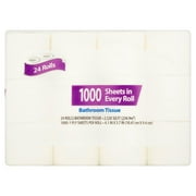 1000 Sheets Toilet Paper, 24 Rolls