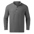 thumbnail image 2 of Caqnni Mens Linen Shirt, Casual Button Up Down Shirts for Men, Beach Long Sleeve Essential Business Top Clothes for Summer (Dark Gray,XL), 2 of 5