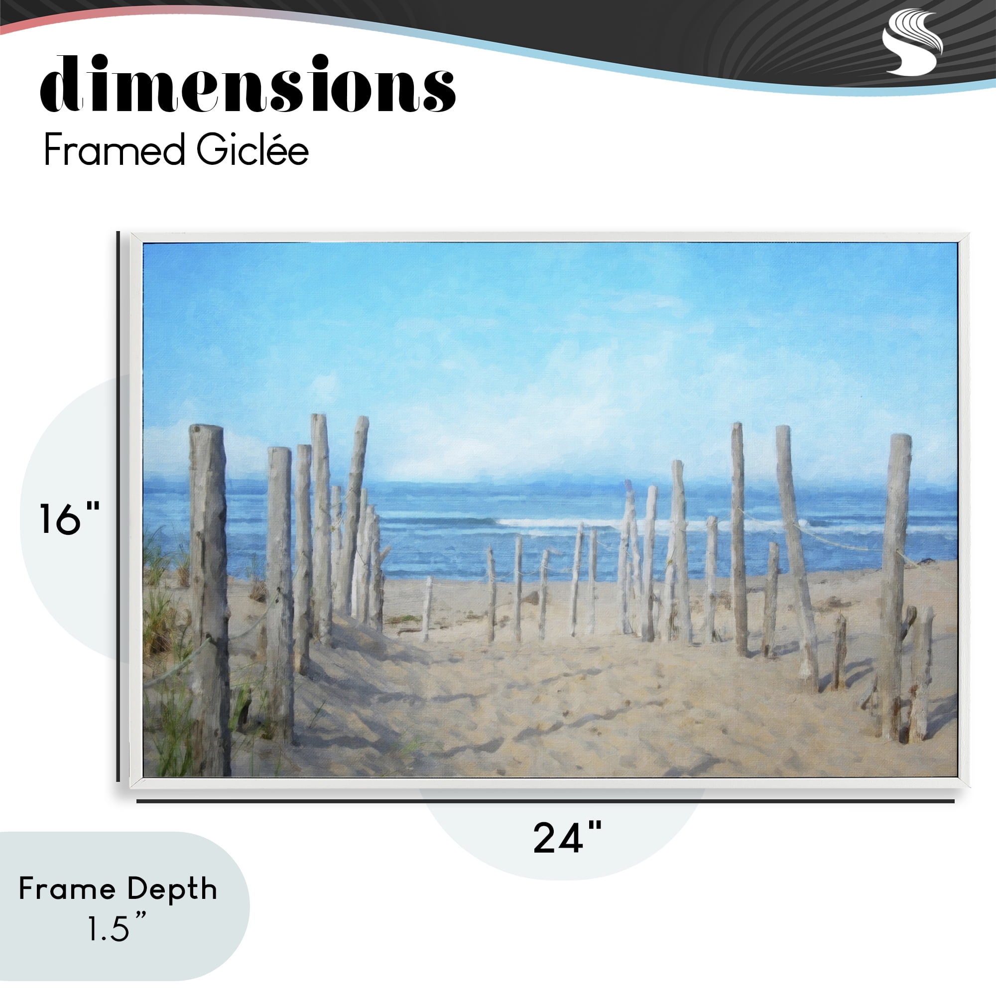 Stupell Industries National Seashore Vista White Framed Giclee Art, design by Grotto Studios