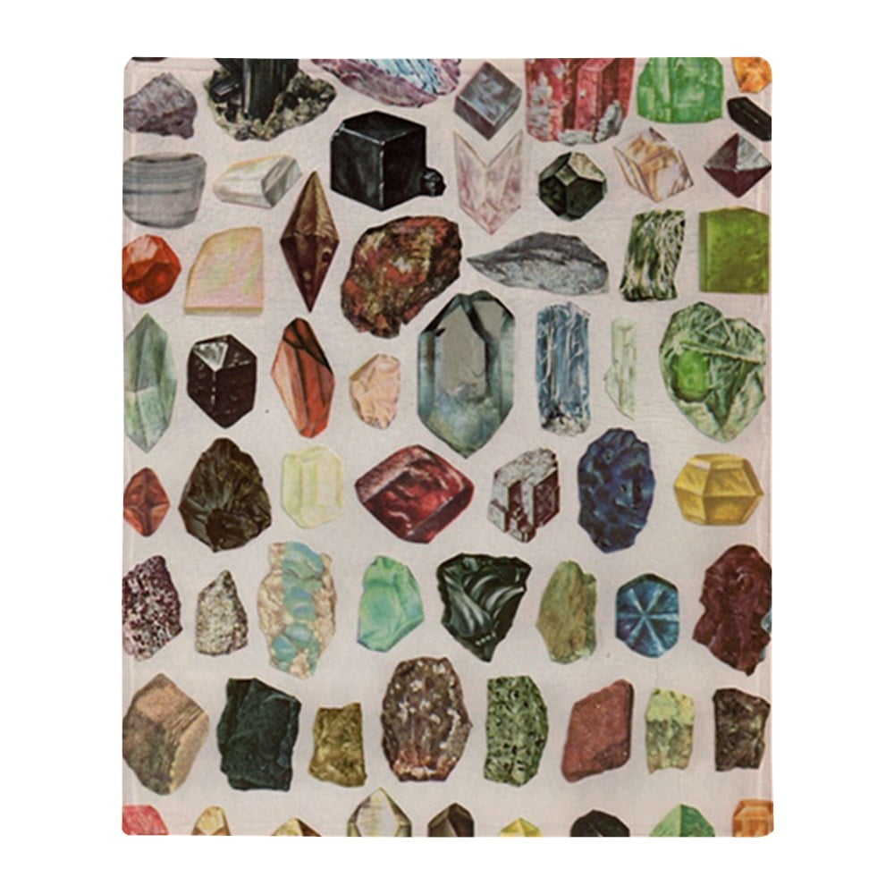 CafePress Vintage Geology Rocks Gemstones Throw Blanket Soft Fleece