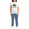 thumbnail image 4 of CafePress - Flanagan Shamrock Women's Light Pajamas - Women's Short Sleeve Print T-Shirt and Pants Light Cotton Pajama Set, 4 of 7