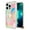 Multi-color Rhombic, variant on For Apple iPhone 16 (6.1") Fashion Design Pattern Hybrid Ring Kickstand Bling Diamond Hard PC TPU Protective Phone Case Cover by Xpression - Marble Pink Flowers