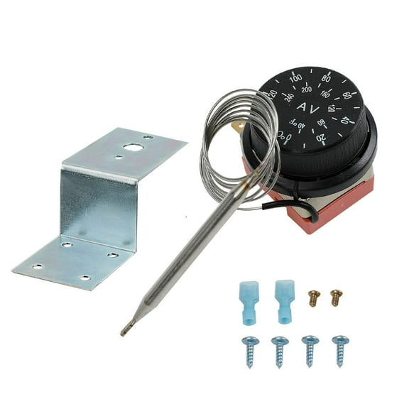 Confote 32-248'F Dial Adjustable Electric Fan Thermostat Switch Radiator Temperature Control Probe Kit for Automotive Cars Trucks RVs