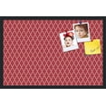 thumbnail image 2 of PinPix 30x20 Custom Cork Bulletin Board Quarterfoil Red Poster Board Has a Fabric Style Canvas Finish, Framed in Quarterfoil Red, by ArtToFrames (PinPix-484), 2 of 6