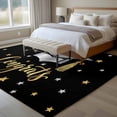 thumbnail image 4 of Large Area Rugs for Living Room Bedroom, Black Stars Graduation 5'x8' Rug Washable Carpet Runner Indoor Outdoor, Yellow White Star Modern Art Non Slip Floor Mats Rug for Kitchen, Bathroom, 4 of 8