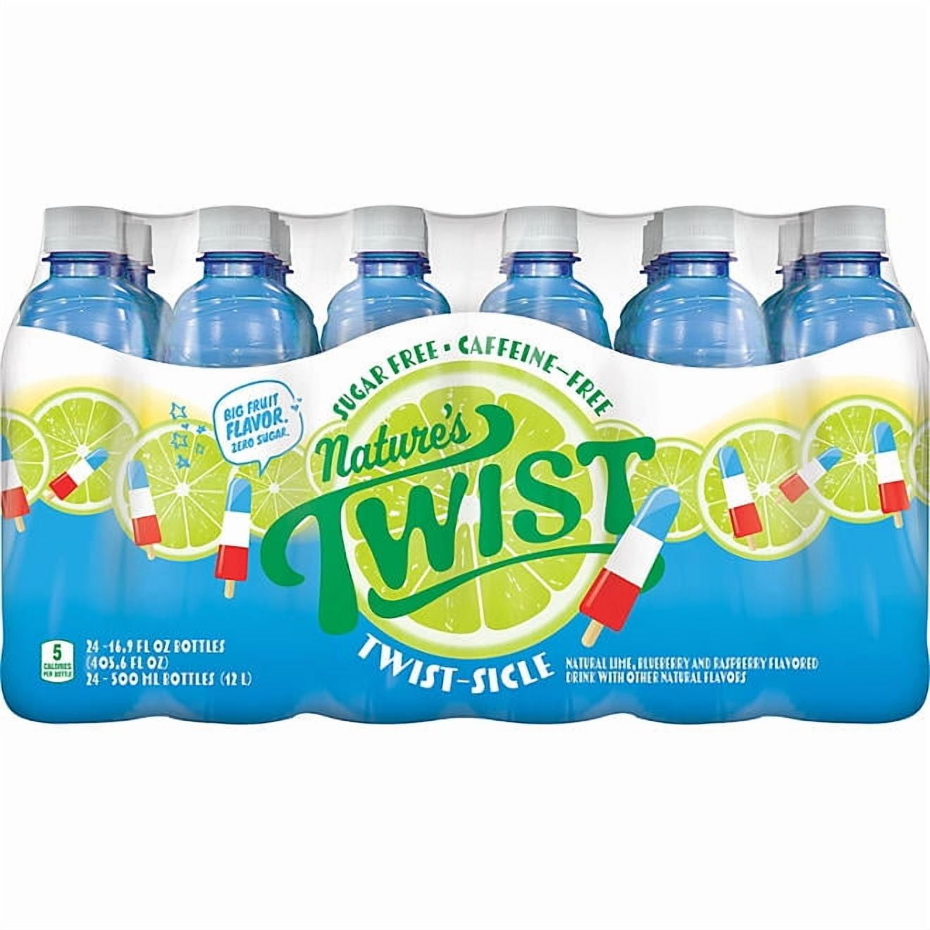 Nature's Twist Sugar Free, Caffeine Free Twist-Sicle Juice, 24