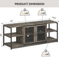 thumbnail image 2 of TV Stand for 65+ Inch TV, Industrial Entertainment Center TV Media Console Cabinet, Farmhouse TV Stand with Storage and Mesh Door, TV Console Cabinet Furniture for Living Room, 2 of 9