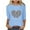 Light Blue, variant on Shirts for Women Loose Crewneck Heart Print Outfits Basic Baggy Long Sleeve Pullover Tops Lovers' clothes