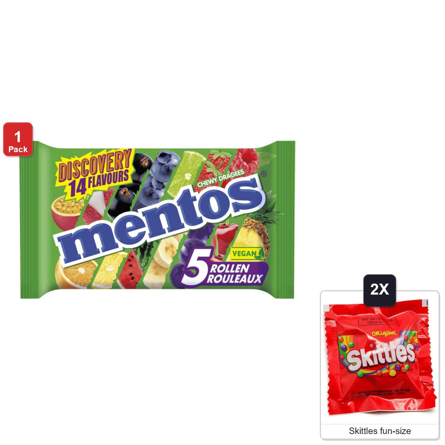 Mentos Chewy Mint Candy Roll, Cinnamon, Halloween Candy, Bulk