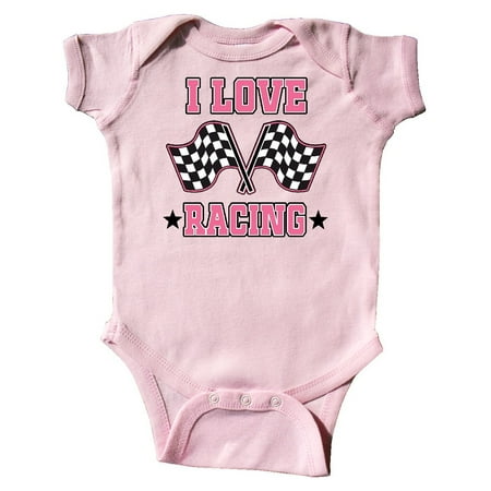 

Inktastic I Love Racing Rally Flags Girls Gift Baby Girl Bodysuit