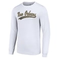thumbnail image 2 of Men's Starter White New Orleans Saints Tailsweep Long Sleeve T-Shirt, 2 of 3