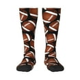 thumbnail image 1 of Balery Brown Football On Black Calcetines novedosos Calcetines deportivos Calcetines hasta la rodilla Calcetines de algodón Calcetines originales y geniales, 1 of 6