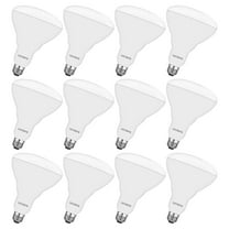 Luxrite BR40 LED Light Bulbs, 13W=85W, 2700K Warm White, Dimmable, 1100 Lumen, E26 12 Pack