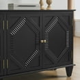 thumbnail image 5 of 65.2" Sideboard Buffet Cabinet with Storage, Large Storage Cabinet with Adjustable Shelves, 4 Doors Modern Coffee Bar, Console Table for Living Room/Entryway/Kitchen, Black, 5 of 9