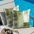 thumbnail image 4 of Abstract Art Throw Pillow Cover Vintage Green Collage Oil Painting Texture Cotton Linen Cushion Cover Throw Pillow Case with Invisible Zipper for Couch Sofa Bed Chair Car 24x24 Inch, 4 of 9