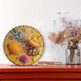 thumbnail image 6 of YAZAOO Decorative Wall Clock Size：25cm Pineapple Orange with Water Splash Design Pattern Clock, 6 of 10