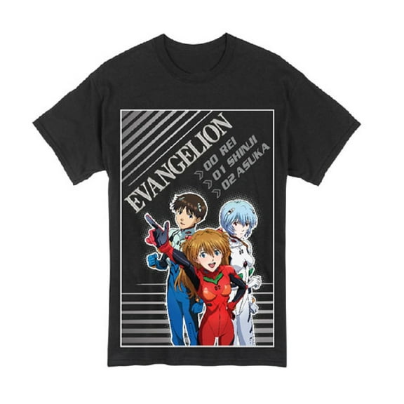 Neon Genesis Evangelion Movie Group Adult T-Shirt M