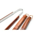 thumbnail image 3 of Outset QB00 Rosewood and Stainless Steel 3-Piece Barbeque Set Spatula Fork Tongs, 3 of 6