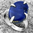 thumbnail image 2 of Natural Lapis - Afghanistan 925 Sterling Silver Ring s.7 Jewelry R-1305 SDR172421, 2 of 5