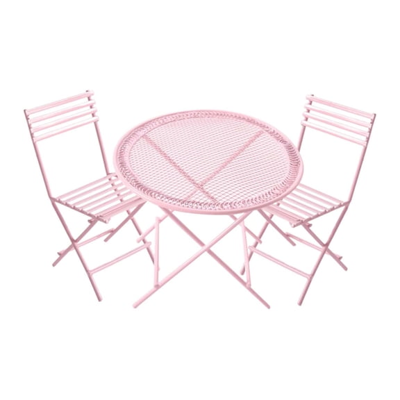 Sillas de Mesa de Patio de Hierro Forjado a Escala 1:12 CUTICAT Accesorios de Jardín de Hadas Juego Elegante Rústico para Accesorios de Fotos Casa de Muñec Rosa